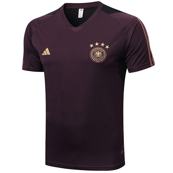 Germany training jersey soccer uniform men's sportswear football dark brown kit tops sport shirt 2022-2023